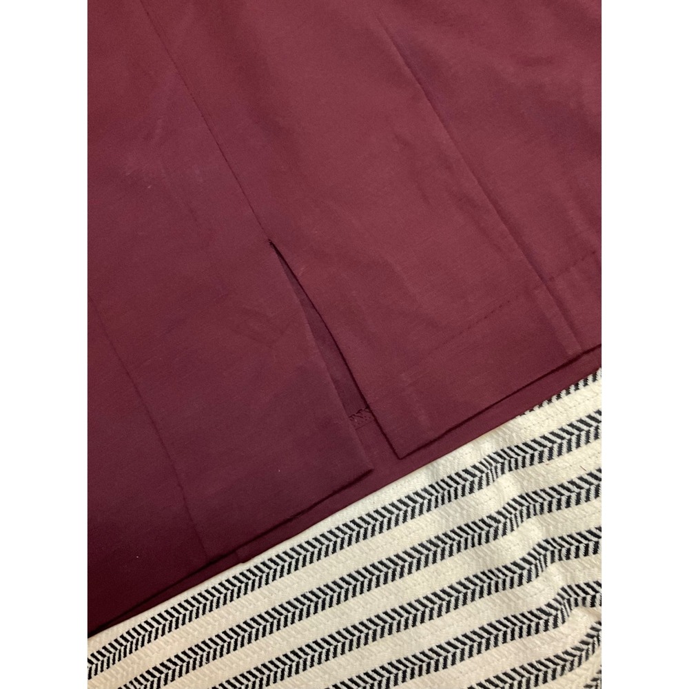 Ann Taylor Sheath Dress Burgundy V-Neck Short Sleeve Knee Length Size 0 NWT - Picture 7 of 7